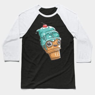 Blue cone ice cream character Baseball T-Shirt